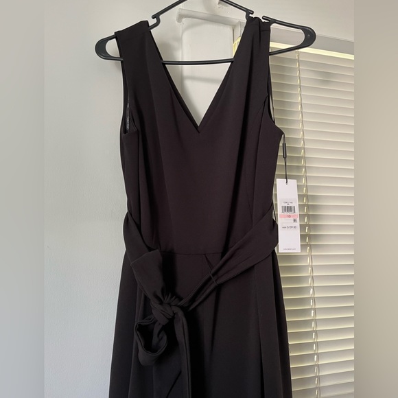 **sold elsewhere** Calvin Klein size 10 black cut out Jumpsuit with tie waist - Picture 2 of 8
